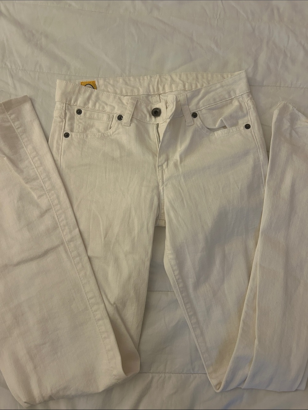 White bootcut jeans